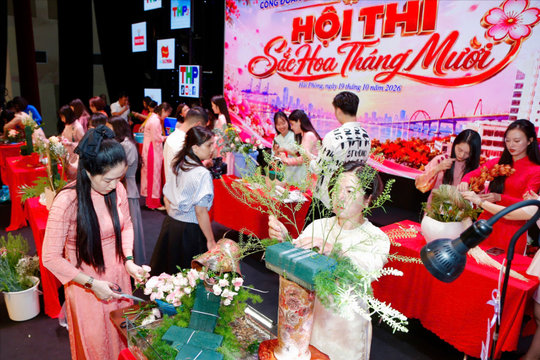 Sôi nổi Hội thi 'Sắc hoa tháng mười' của Công đoàn Báo và phát thanh, truyền hình Hải Phòng