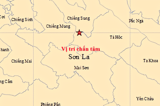 Hai trận động đất liên tiếp xuất hiện tại Sơn La