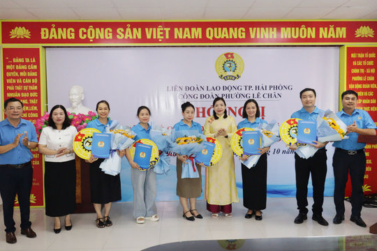 Thành lập 5 Công đoàn cơ sở tại phường Lê Chân