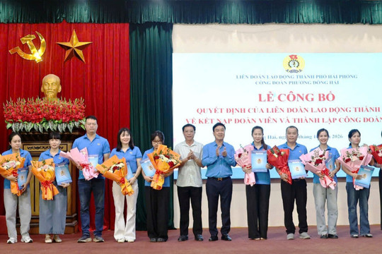 Phường Đông Hải thành lập 13 công đoàn cơ sở tại doanh nghiệp