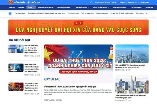 Phổ biến Cổng Pháp luật quốc gia tới toàn thể cán bộ, công chức, viên chức, người lao động