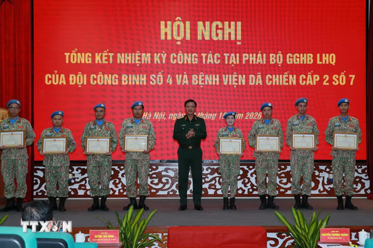 Đội Công binh số 4 và Bệnh viện dã chiến cấp 2 số 7 hoàn thành xuất sắc sứ mệnh gìn giữ hòa bình