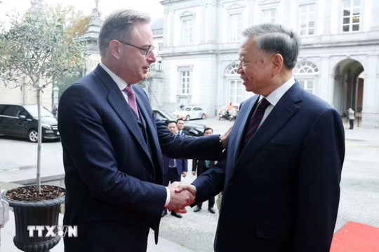 Thủ tướng Vương quốc Bỉ Bart De Wever chủ trì Lễ đón Tổng Bí thư, Chủ tịch nước Tô Lâm