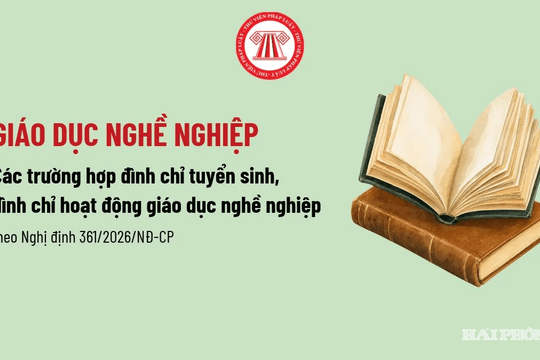 Những trường hợp cơ sở giáo dục nghề nghiệp bị đình chỉ tuyển sinh