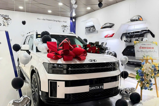 Giá lăn bánh xe Hyundai Santa Fe có ưu đãi lớn
