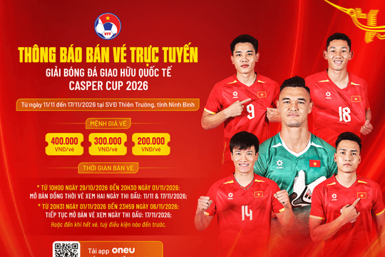 Vé xem Casper Cup 2026 từ 200.000 đồng