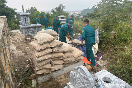 Đồ Sơn tạm giữ vật liệu xây dựng mồ mả trái phép
