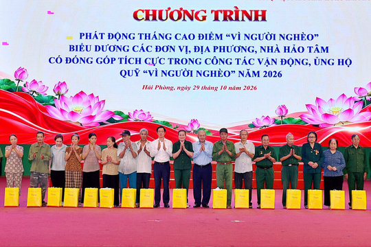 Hải Phòng phát động Tháng cao điểm ‘Vì người nghèo’