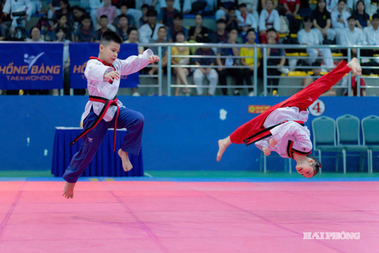 Gần 800 vận động viên tranh tài Giải taekwondo Đại học Hàng hải mở rộng