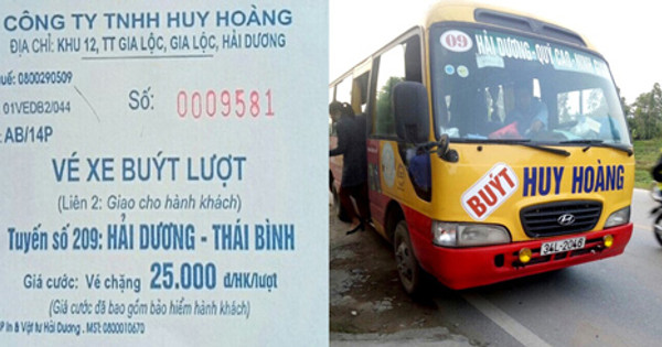 XE KHÁCH HUY HOÀNG CHẠY TUYẾN HẢI DƯƠNG ĐI THÁI BÌNH