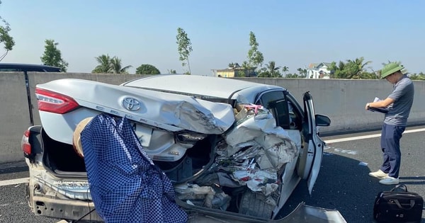 3 ô tô va chạm trên cao tốc Hà Nội - Hải Phòng đoạn qua ...