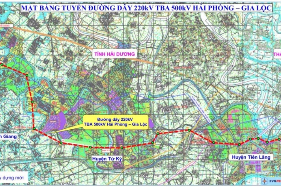 Chấp thuận chủ trương đầu tư đường dây 220kV Hải Phòng - Gia Lộc