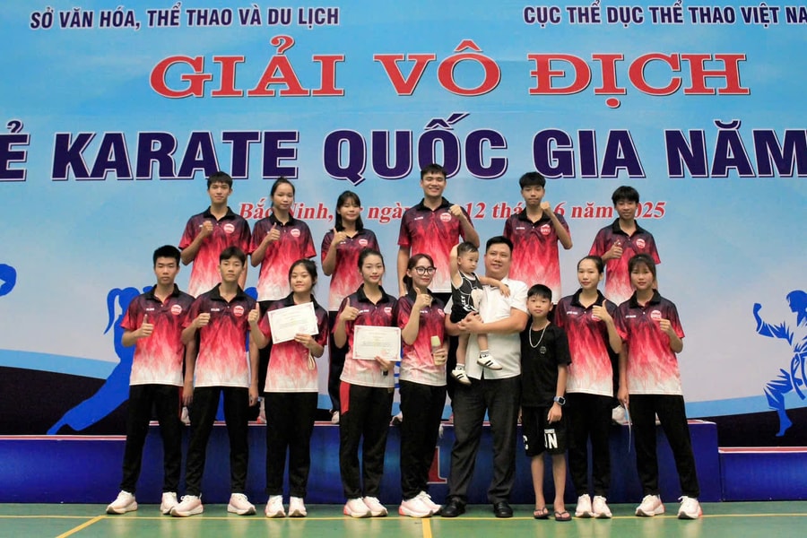 Hải Dương giành 11 huy chương Giải vô địch trẻ karate quốc gia 2025