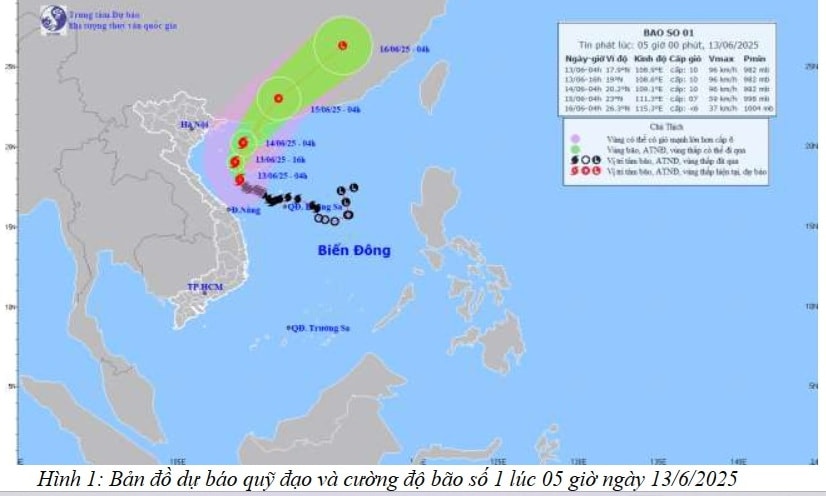 Bão số 1 giật cấp 13 trên vùng biển của đảo Hải Nam (Trung Quốc), Hải Dương có mưa rào rải rác