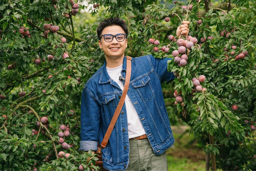 Hái mận ở Mộc Châu