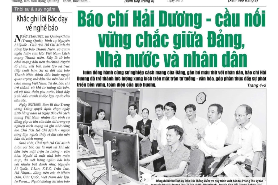 Xem gì trên báo Hải Dương ngày 20/6?