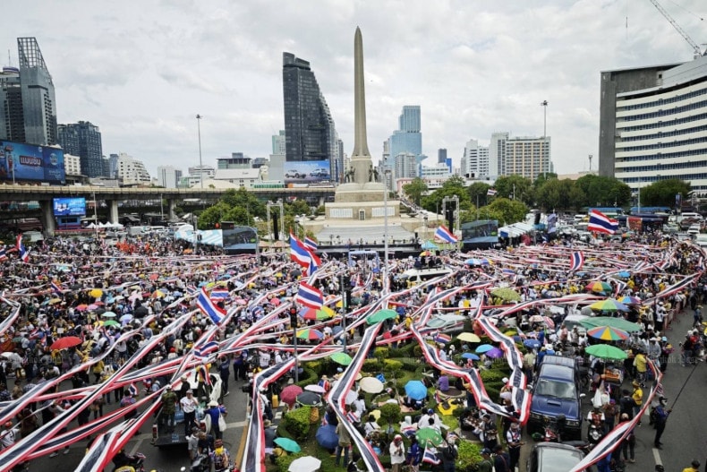 Hàng nghìn người biểu tình tại Bangkok yêu cầu Thủ tướng Thái Lan Paetongtarn từ chức