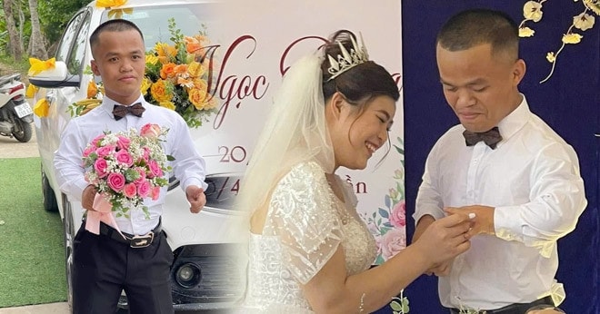 Ở nhà bạn gái 10 ngày, chàng trai cao 1m28  cưới được vợ xinh