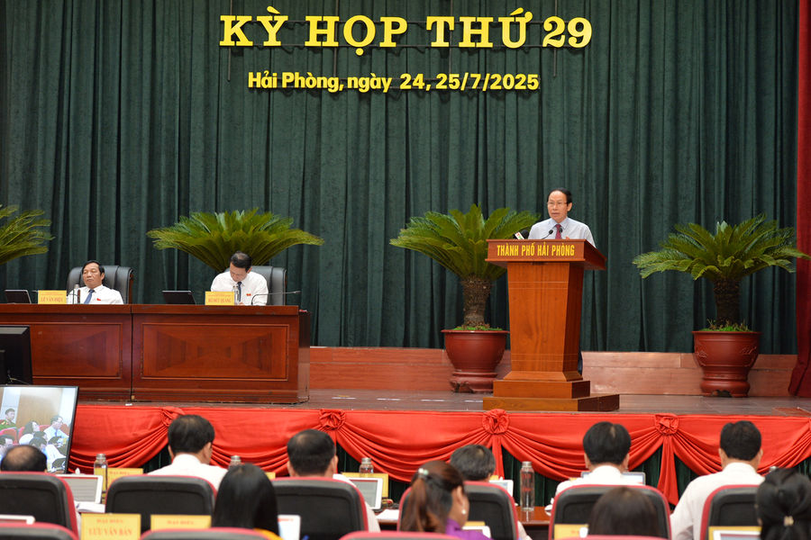 Phiên khai mạc Kỳ họp thứ 29 HĐND TP Hải Phòng khóa XVI