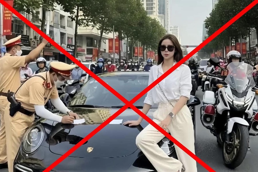 Bị phạt vì đăng ảnh AI 'chế' Cảnh sát giao thông xử lý siêu xe vi phạm