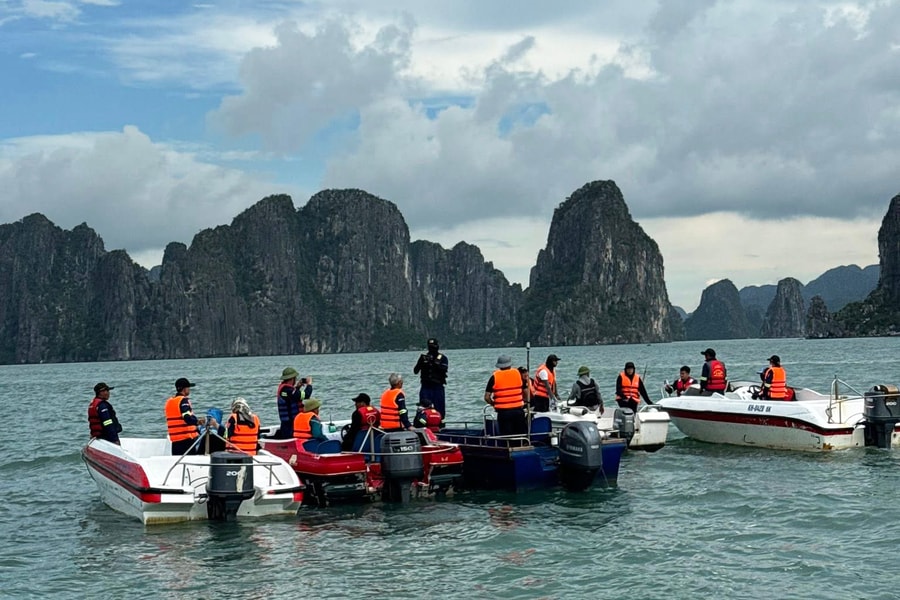 Phát hiện thi thể nghi là nam nạn nhân cuối cùng vụ lật tàu trên Vịnh Hạ Long