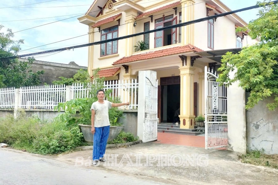 Hộ ông Thuật ở xã Tiên Lãng chưa hoàn thiện hồ sơ xin cấp 'sổ đỏ'