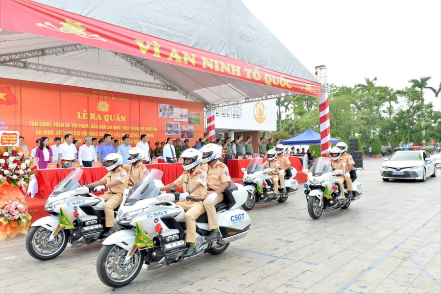 Công an Hải Phòng ra quân trấn áp tội phạm, bảo đảm an ninh trật tự