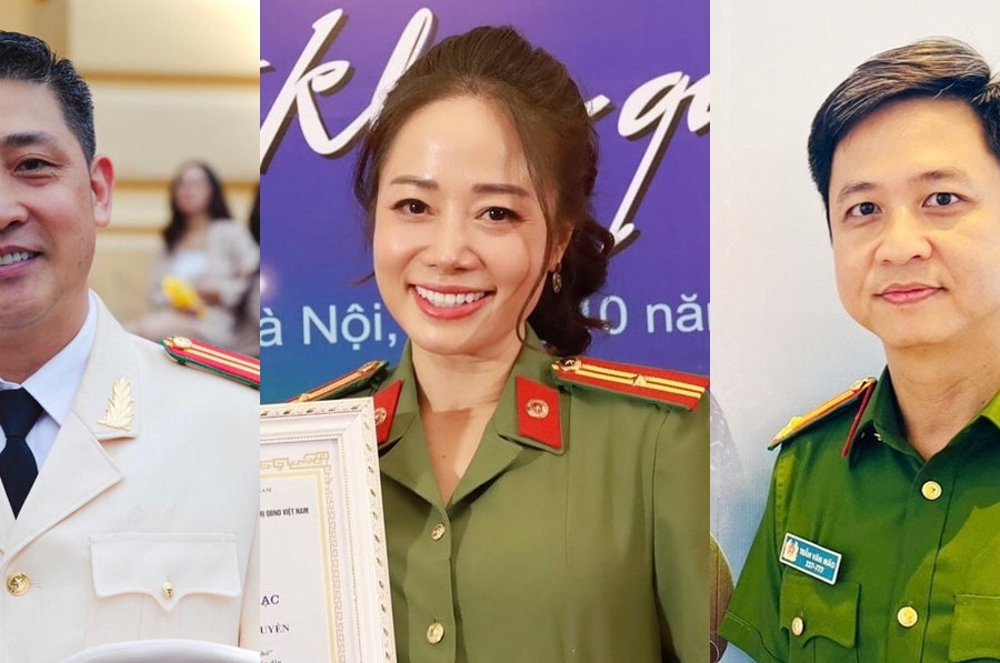 3 diễn viên quen mặt trên truyền hình đều là trung tá công an ngoài đời