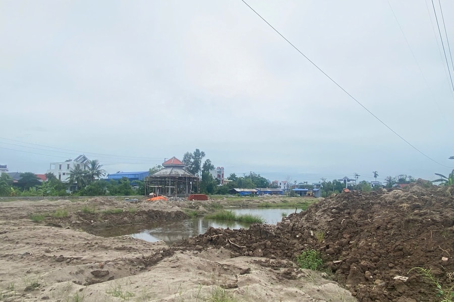 Dự án Vườn hoa cây xanh Đặng Cương gián đoạn thi công kéo dài