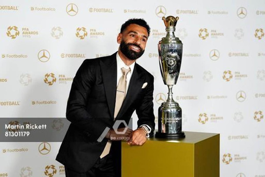 Mohamed Salah lần thứ 3 giành giải Cầu thủ xuất sắc nhất năm của PFA
