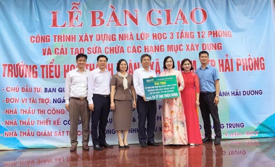Khánh thành trường tiểu học trị giá 14,5 tỷ đồng ở xã Hà Nam