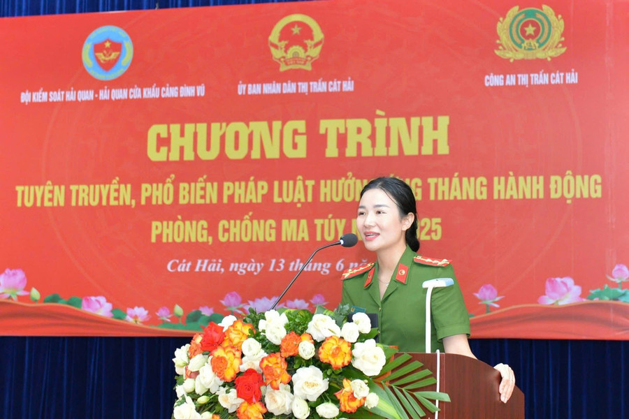 Đại úy Dương Thị Nguyệt - gương mặt trẻ Công an Hải Phòng tiêu biểu