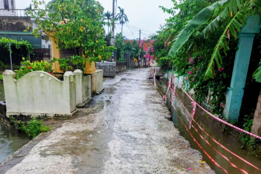 Làm đường nông thôn mới kiểu mẫu ở thôn Hạ Đồng chưa đúng thiết kế