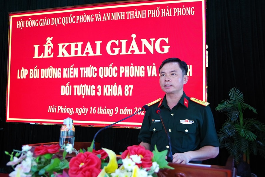 Khai giảng lớp bồi dưỡng kiến thức quốc phòng và an ninh cho cán bộ thành phố Hải Phòng