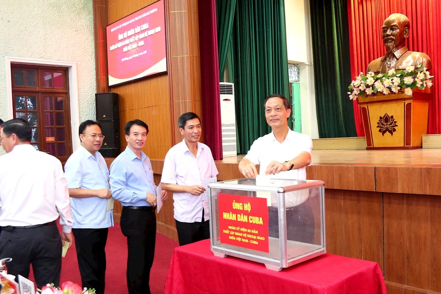 Hai Phong Party agencies raises over 280 million VND to support Cuban people