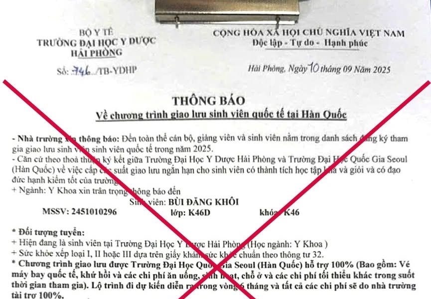 Cảnh báo hành vi lừa đảo, giả mạo văn bản của trường đại học ở Hải Phòng