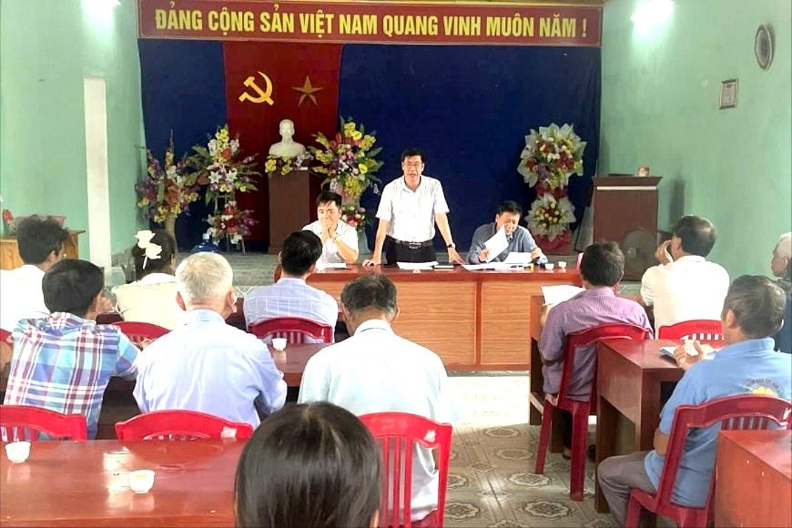 Công khai phương án bồi thường, giải phóng mặt bằng Dự án đường điện 500 kV qua xã Vĩnh Thịnh