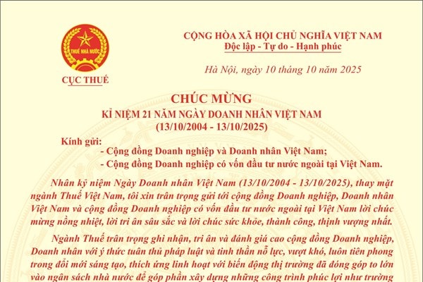 Ngành thuế đồng hành cùng cộng đồng doanh nghiệp, doanh nhân
