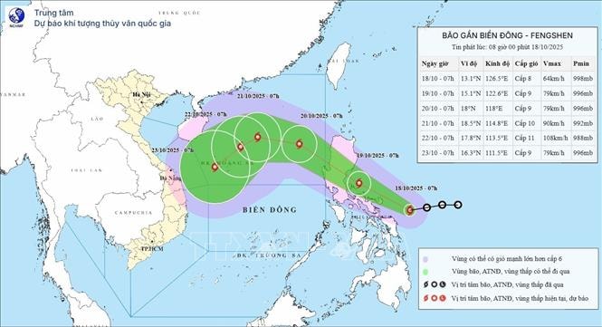 Bão Fengshen đi vào Biển Đông trở thành cơn bão số 12