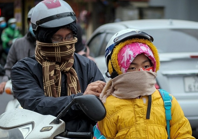 Strong cold air hitting Hai Phong
