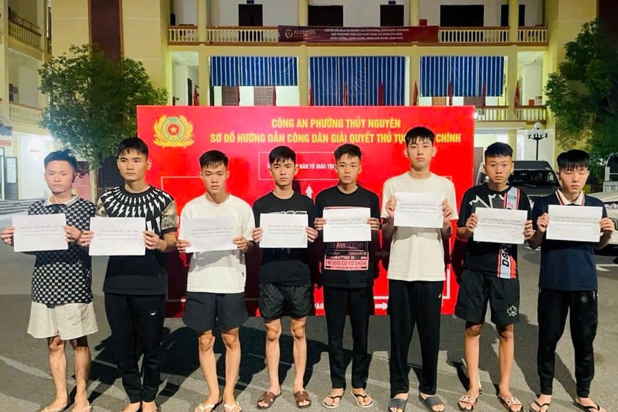 Công an phường Thủy Nguyên điều tra nhóm thanh niên gây rối trật tự công cộng