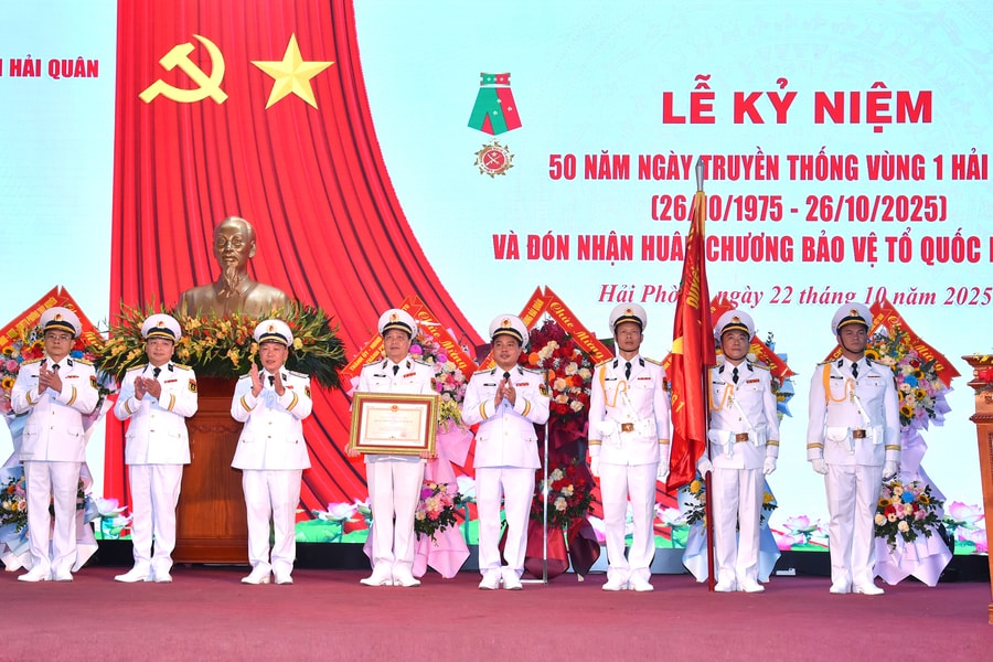 Navy Region 1 Command receives first-class Fatherland Protection Order