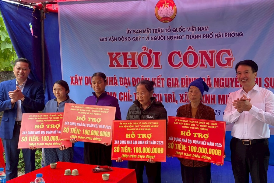Xây dựng nhà 'Đại đoàn kết' cho thân nhân liệt sĩ tại xã Thanh Miện