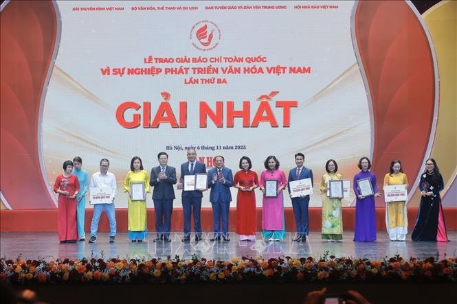 95 tác phẩm xuất sắc nhận Giải Báo chí toàn quốc 'Vì sự nghiệp phát triển Văn hóa'