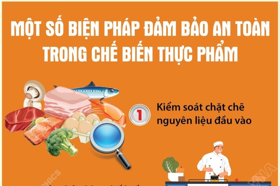 Một số biện pháp bảo đảm an toàn trong chế biến thực phẩm