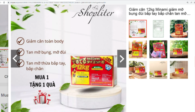 Phát hiện sản phẩm giảm cân Minami giả mạo bản công bố