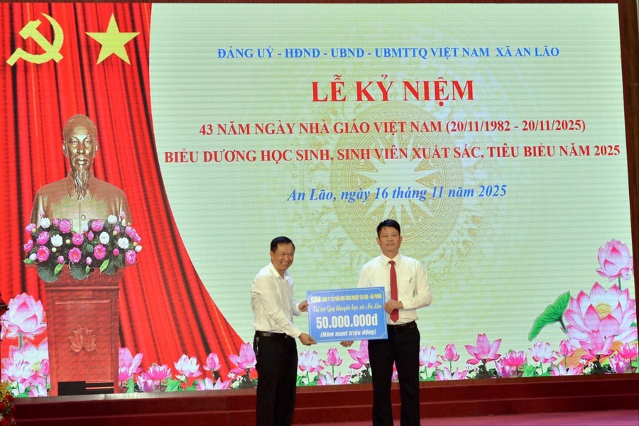 Quỹ khuyến học xã An Lão đạt gần 300 triệu đồng