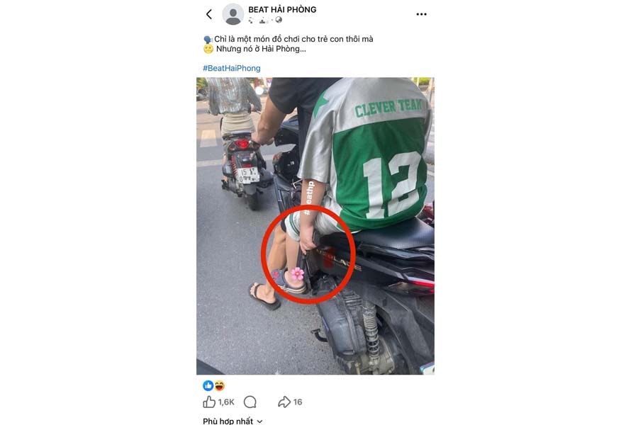 Thanh thiếu niên mang súng nhựa ra phố gây hoang mang
