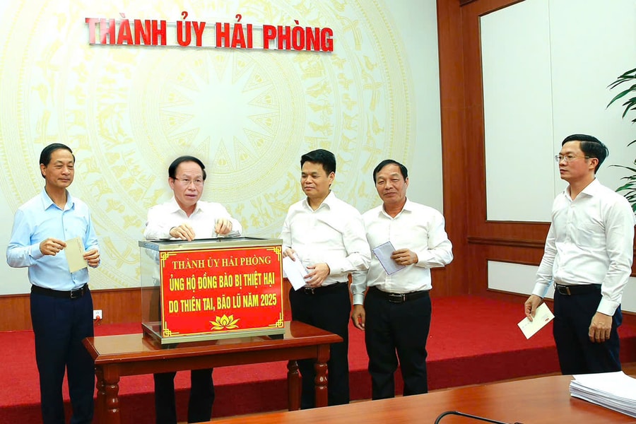 Hai Phong Party Committee’s Standing Board launches support for flood-hit people