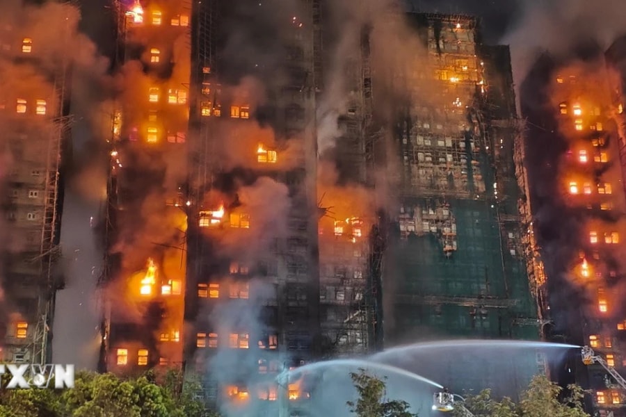 Chưa có thông tin về nạn nhân là người Việt Nam trong vụ cháy chung cư ở Hong Kong